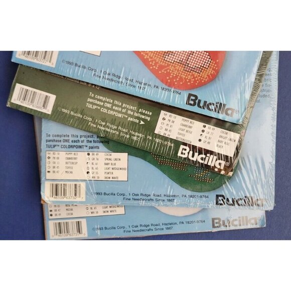 Bucilla Cross Stitch 4 Kits ColorPoint Christmas Pattern Stocking Santa Sampler - Picture 14 of 14